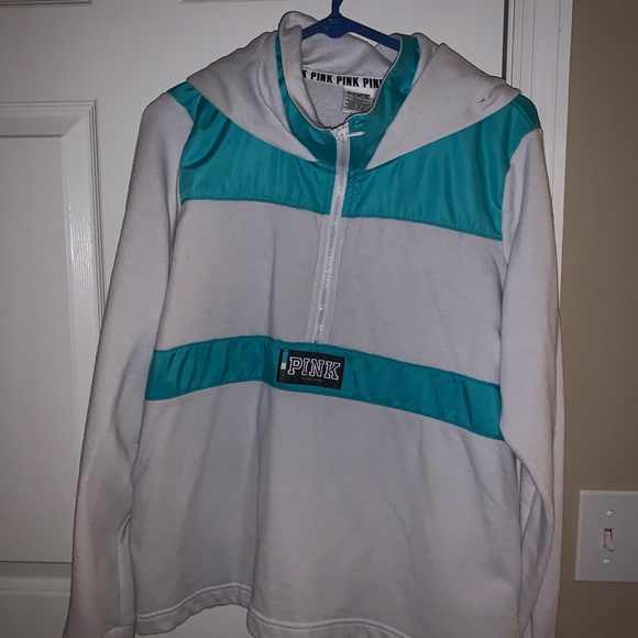 PINK Victoria's Secret Jackets & Blazers - PINK, half zip hoodie, large